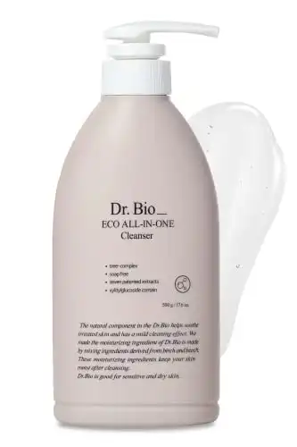 Dr. Bio Eco All-in-One Cleanser | 500g Hydrating Gentle Face Cleanser & Body Wash Moisturizing for Dry to Oily Skin | Fragrance-Free Pore Cleaner | Natural Face & Body Wash Korean Skin Care Pr...