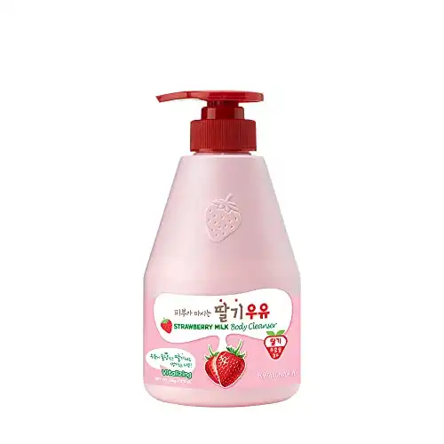 WELCOS KWAILNARA Strawberry Milk Body Cleanser 560 g / 19.75 oz.
