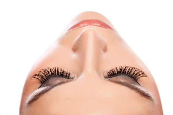 Long Eyelashes Seen From Above The Head of A Woman